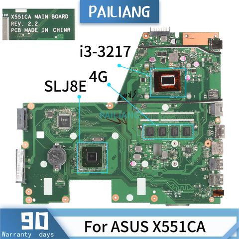 PAILIANG Laptop motherboard For ASUS X551CA Mainboard SLJ8E REV.2.2 i3-3217 tesed DDR3 ► Photo 1/5