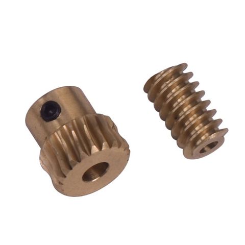 0.5 Modulus Small Reduction Ratio of 1:10 Motor Output Copper Worm Wheel Gear ► Photo 1/6