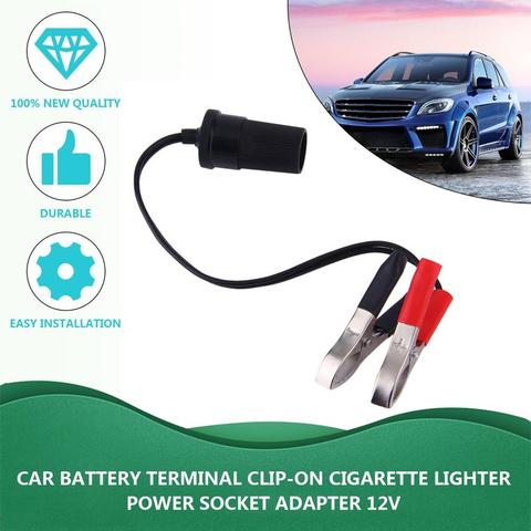 2022 New 12 Volt Battery Terminal Clip-on Cigar Cigarette Lighter Power Socket Adapter Plug Car Boat Van For Camping ► Photo 1/6