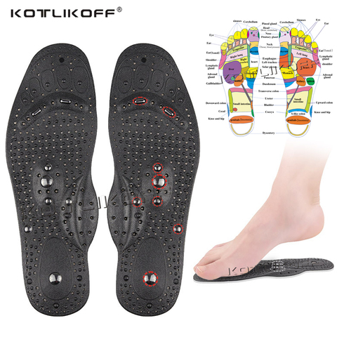 Magnetic Silicone Gel Insoles Weight Loss Therapy Slimming Arch Support Shoes Pads Therapy Massage Foot Acupressure Pad insert ► Photo 1/6