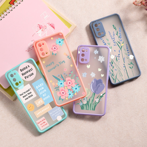 Flower Painted Case for OPPO Realme X7 X 7 Pro C17 C11 C15 6 5 A92S A52 A72 A31 A9 2022 F11 Reno 4 Pro Case Hard Cover Realme7 i ► Photo 1/6