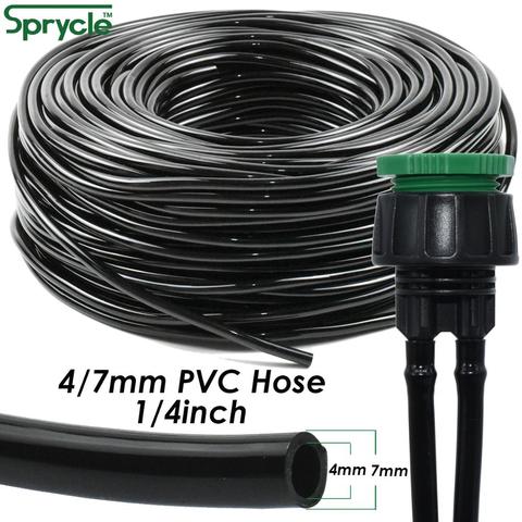 SPRYCLE 5m-50m 1/4inch Garden Watering Hose 4/7mm PVC Micro Drip Irrigation Balcony Pipe Tubing for Sprinkler Lawn Greenhouse ► Photo 1/6