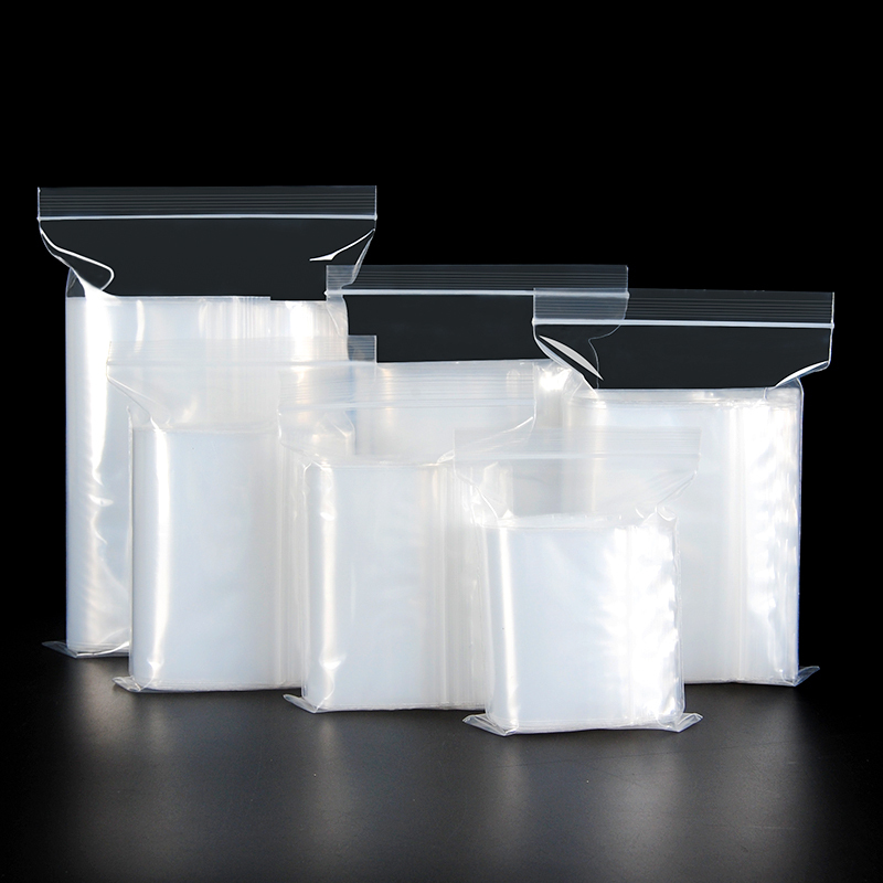 100pcs Bulk Zip Zipped Lock Plastic Poly Clear Bags For Jewelry Diy Stock Pile