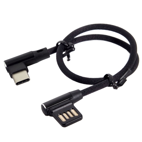 FULL-Usb-C 3.1 Type-C To Left Right Angled 90 Degree Usb 2.0 Data Cable with Sleeve for Tablet & Phone 15Cm ► Photo 1/6