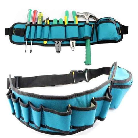 Multi-pockets Tool Bag Waist Pockets Electrician Tool Bag Oganizer Carrying Pouch Tools Bag Belt Waist Pocket Case 53 x 13x 2 cm ► Photo 1/6