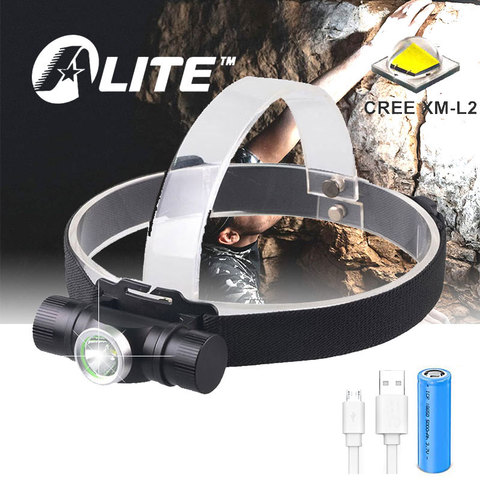 TMWT USB Rechargeable Headlamp XM- l2 LED Powerful Headlight Torch 18650 Battery Waterproof Flashlight For Camping Night Fishing ► Photo 1/6