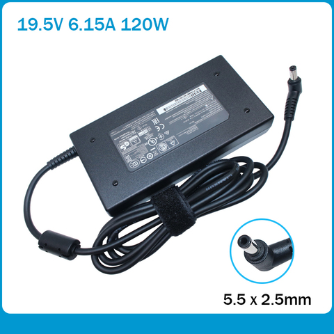 Original Chicony 120W Power Adapter for MSI GE60 GE70 GP60 PE62 GE72 GF63 16J6 16GH AC DC Laptop Charger A12-120P1A 19.5V 6.15A ► Photo 1/5
