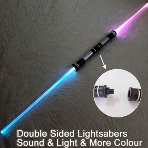 2 Pieces Flashing Lightsaber Laser Double Sword Toys Sound and Light Skywalker Sword Toy Gift Boy Girl Birthday Gift ► Photo 1/6