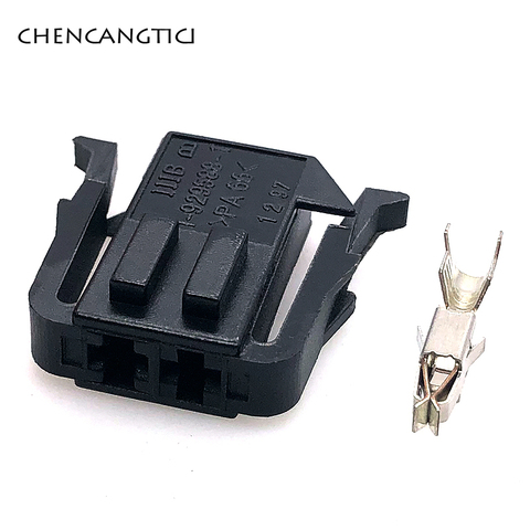 2 sets 2 pin way 3.5 mm 2 hole female electric auto plug Sensor Wire Harness connectors 1-929588-1 for vw 191972702 ► Photo 1/6