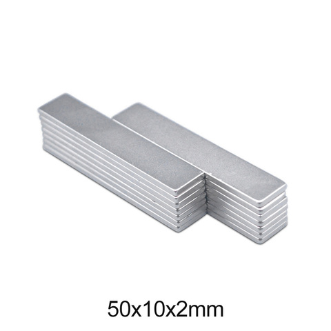 5~60PCS 50x10x2 Strong Rare Earth Magnet Thickness 2mm Block Rectangular Neodymium Magnets 50x10x2mm Strip Magnetic 50*10*2 ► Photo 1/6