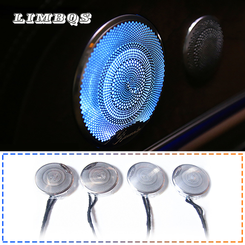 4 pcs Car door speaker cover Ambient Lights for W213 Mercedes benz E class 64 color 2017-2022 left right door panel treble cover ► Photo 1/6