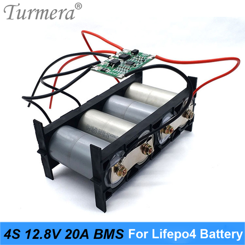 Turmera 4S 20A 12.8V 14.4V 32650 32700 Lifepo4 Battery Balanced BMS for Electric Boat Uninterrupted Power Supply 12V Car Battery ► Photo 1/6