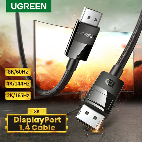 Ugreen 8K DisplayPort 1.4 Cable 8K@60Hz Ultra High Speed 32.4Gbps DisplayPort to DP for Lenovo Dell Gaming Monitor PC DP Cable ► Photo 1/6