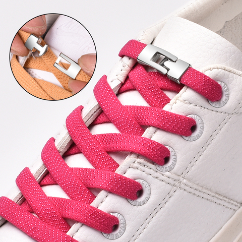 Elastic Cross buckle ShoeLaces New 1 Second Quick No Tie Shoe laces Kids Adult Unisex Sneakers Shoelace Lazy Laces Strings ► Photo 1/6