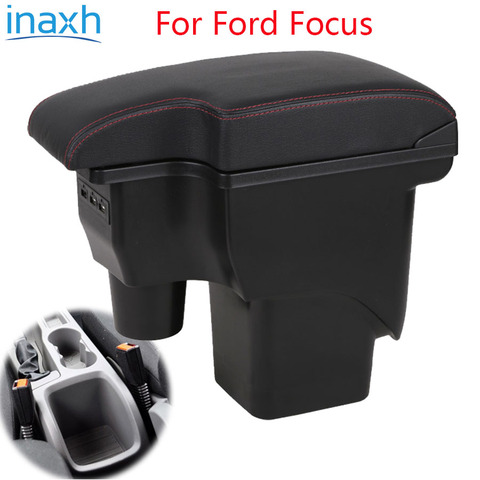 For Ford Focus 2 armrest box mk2 car accessories nterior Retrofit parts Ford Focus 2 Car Armrest box Center Storage box USB ► Photo 1/6