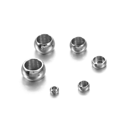 120Pcs/lot Stainless steel Crimp End Beads End Stopper Spacer Terminators Tips For Diy Jewelry Making Findings Accessories ► Photo 1/6