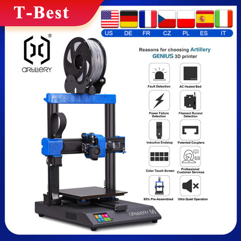 Artillery Genius 3D Printer 220*220*250mm Ultra Quiet Operation Support Fialment Run-out Detection Power-off Resume Print ► Photo 1/6