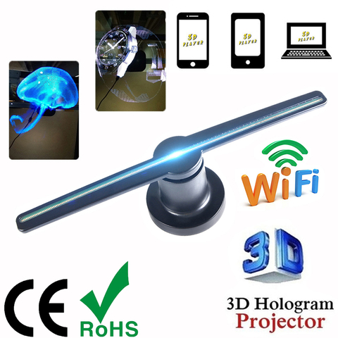 3d fan Hologram projector Advertising Display hologram Fan Holographic Imaging lamp 3d Display Advertising logo Light Decoration ► Photo 1/6