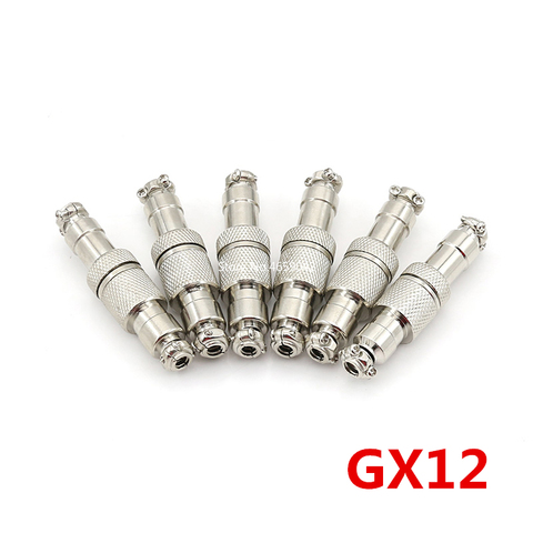 1set GX12 Aviation Plug Male And Female Pin Connector 12mm Circular Connectors Socket Plug GX12-2/3/4/5/6 ► Photo 1/4