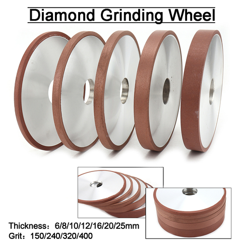 150mm Parallel Diamond Grinding Wheel Grinding Disc for Tungsten Steel Milling Cutter Tool Grit 150-400 Thickness 6-25mm ► Photo 1/6