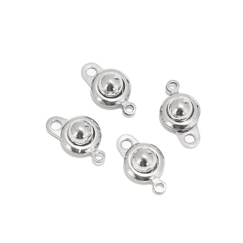 10pcs Stainless Steel  Snap-on Clasps for Bracelets Necklace Jewelry Making 8mm 9mm Fastener Hooks Connectors DIY Accessories ► Photo 1/6