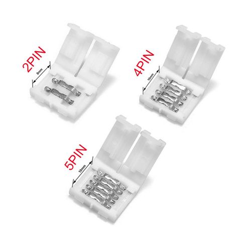 10PCS RGBW LED Connector 5pin 10mm 2pin 4pin Free Soldering Connector For 5050 3528 LED Single Color RGB RGBW RGBWW Strip Light ► Photo 1/6