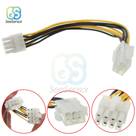 4 Pin Female to 8 Pin Male 6 Pin Female to 6 Pin Male EPS Power Cable Cord Connector Adapter PC CPU Power Supply Extension Cable ► Photo 1/6