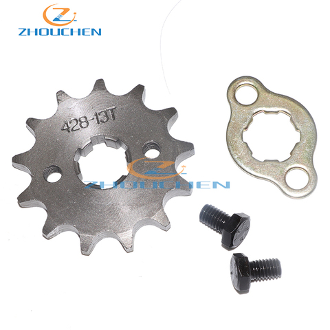 428 13 T Tooth 17mm Front Engine Sprocket For 50cc 70cc 90cc 110cc 125cc Taotao Dirt Pit Bike ATV Quad Buggy Scooter Motorcycle ► Photo 1/2