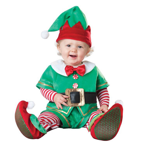 Toddler Christmas Cosplay Santa Claus Costumes New Year Elf Deer  Party Boys Girls Performance Clothing with Hat 90-160CM ► Photo 1/6