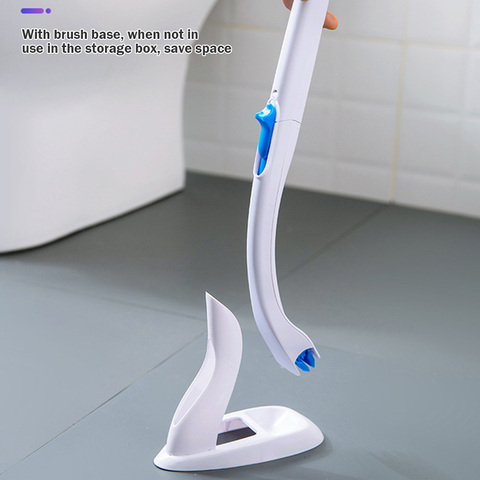 Toilet Brush With Stand Holder Long Handle Bathroom Disposable Toilet Cleaning Brush Replacement Brush Head Bathroom Accessories ► Photo 1/6