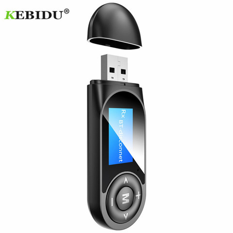 KEBIDU 5.0 Bluetooth Adapter LCD Display USB Bluetooth Wireless Receiver Music Audio Transmitter for PC TV Car 3.5mm AUX Adapter ► Photo 1/6