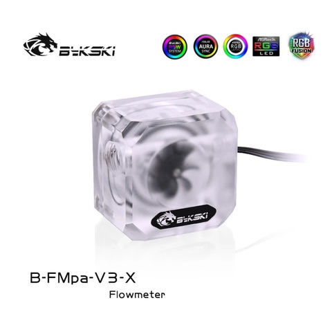 Bykski B-FMpa-V2-X, Acrylic Water Flows, G1/4 RBW(5v) Lighting System, Water Cooling Flows ► Photo 1/6