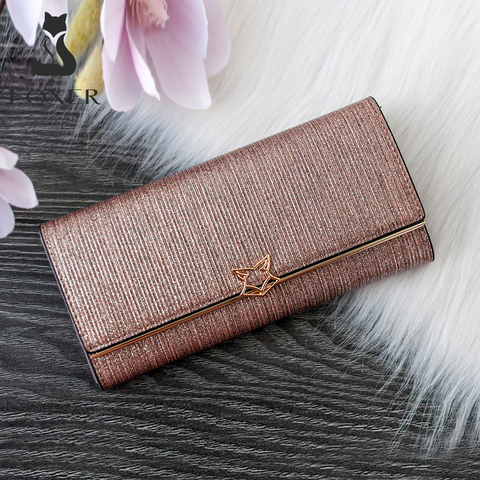 FOXER Brand Women Split Leather Wallets Female Clutch Bag Fashion Coins Card Holder Luxury Purse for Ladies Women's Long Wallet ► Photo 1/6