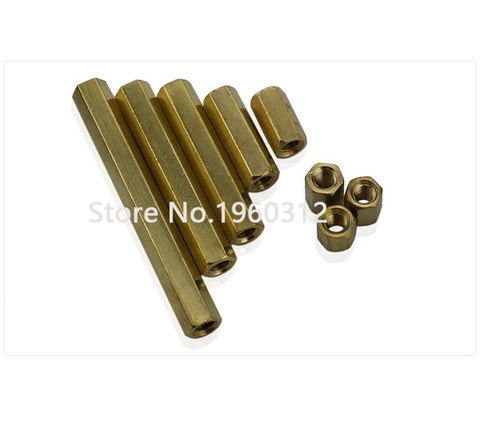 50Pcs/lot M2/M2.5/M3*L Female female Hex head Brass Spacing Screws Threaded Pillar PCB Computer PC Motherboard StandOff Spacer ► Photo 1/4