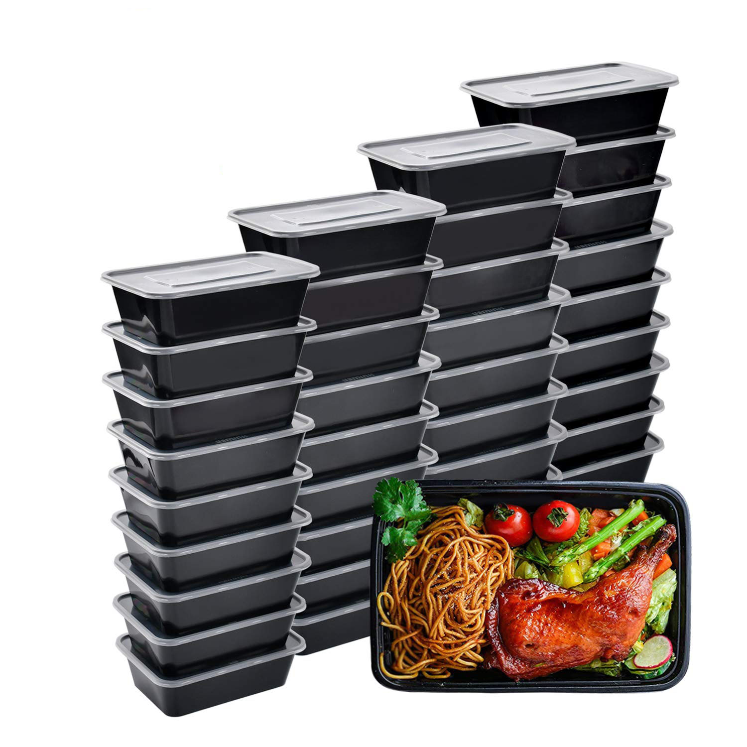 Buy Online 10 Pack Plastic Container Meal Prep Containers Bento Boxes Disposable Plastic Bento Insulated Lunch Box Containers With Lid Alitools