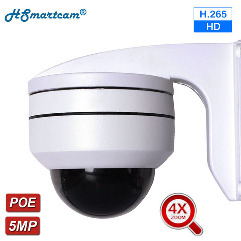 CCTV Outdoor Security 5MP MINI Dome PTZ Camera 4X ZOOM POE IP Camera Night Vision 50m With For 48V POE NVR ONVIF P2P Mobile View ► Photo 1/6