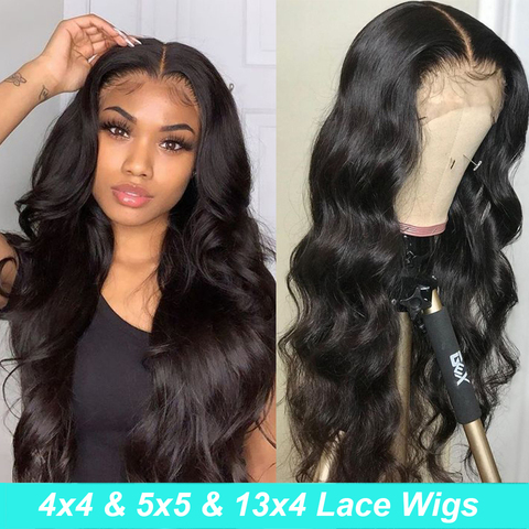 Body Wave Lace Front wig 5x5 Lace Closure Wig 13x4 Lace Front Human Hair Wigs For Black Women Pre Plucked Lace Frontal Wig ► Photo 1/6