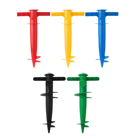 Outdoor Umbrella Base Adjustable Plastic Sun Beach Patio Umbrella Sand Ground Fixing Tools Anchor Stand Spike Auger Keep Holder ► Photo 1/6