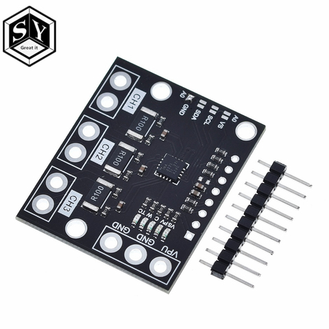 INA3221 Triple-Channel Module, High-Side Measurement, Shunt and Bus Voltage Monitor with I 2C- and SMBUS-Compatible Interface ► Photo 1/6