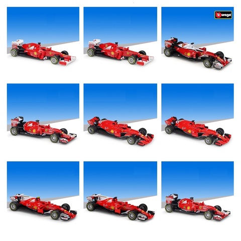 1:43 Bburago F1 Racing Ferrari 2022 SF71H 2017 SF70 2016 SF16 2014 S14T F21012 Diecast Model Car ► Photo 1/6