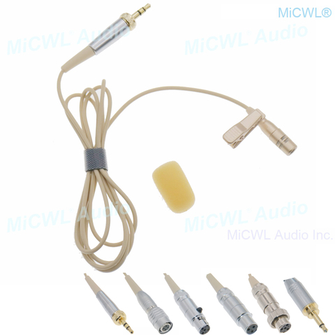 Best Quality Cardioid Tie Clip Lavalier Microphone for Sennheiser Shure MiPro AKG Wireless Beige Lapel Microphones CM90S ► Photo 1/6