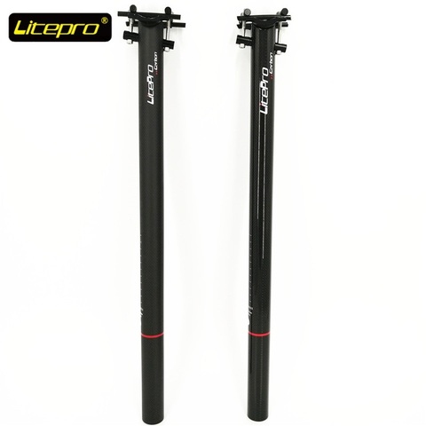 Litepro Folding Bike Ultralight Carbon Fiber Seatpost 33.9mm * 580mm 412 Folding Bicycle Seat Post ► Photo 1/6