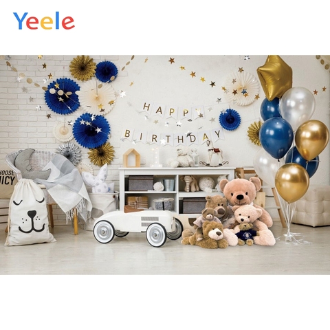 Baby Room Balloon Toy Doll Gift Boy Birthday Party Custom Vinyl Backdrop Photography Background For Photo Studio Photophone Prop ► Photo 1/1