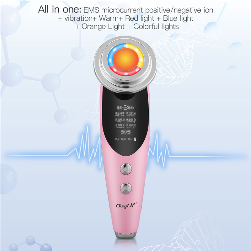 7 In 1 EMS Facial Massager LED Photon Light Therapy Wrinkle Removal Skin Lifting Tightening Rejuvenation Hot Treatment Device 50 ► Photo 1/6