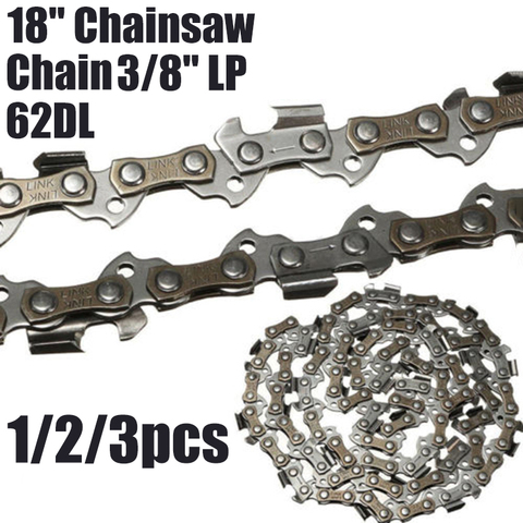 18inch Saw Chain Chainsaw 62DL Drive Links 3/8 Pitch Gauge 0.05 45cm Universal 1Pcs/2Pcs/3Pcs Metal Chain Saw ► Photo 1/6