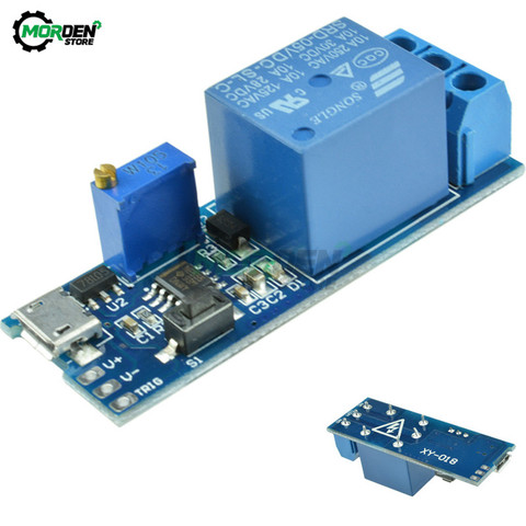 5-30V MicroUSB Timer Module Trigger Time Delay Relay Module Micro USB Power ► Photo 1/6