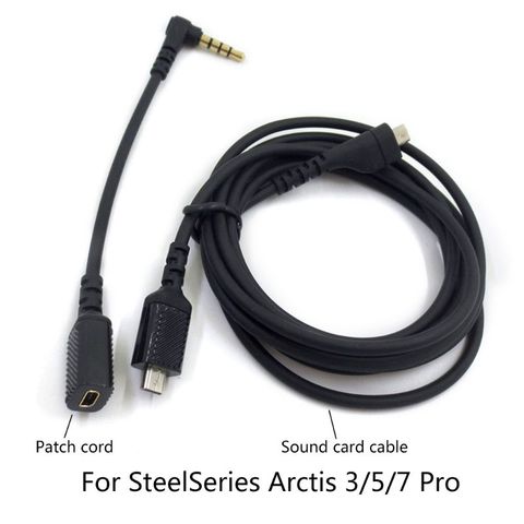 Replacement Sound Card Extension Cords Audio- Cables For Steel-Series Arctis 3/5/7 Pro Gaming Headphone ► Photo 1/6
