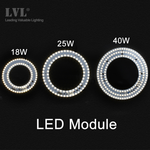 LED Module 18W 25W 36W Circle Ring Lamp No Flicker AC 220V 230V for Ceiling Light source replacement Round Tube Led ► Photo 1/6