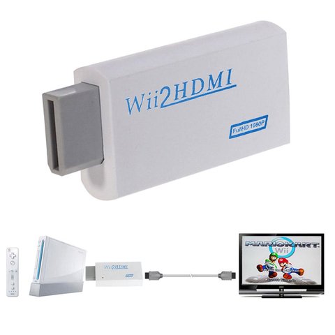 Full HD 1080P Wii to HDMI Converter Adapter Wii2HDMI Converter 3.5mm Audio  for PC HDTV Monitor Display - Price history & Review, AliExpress Seller -  Million Goods Dropshipping Store