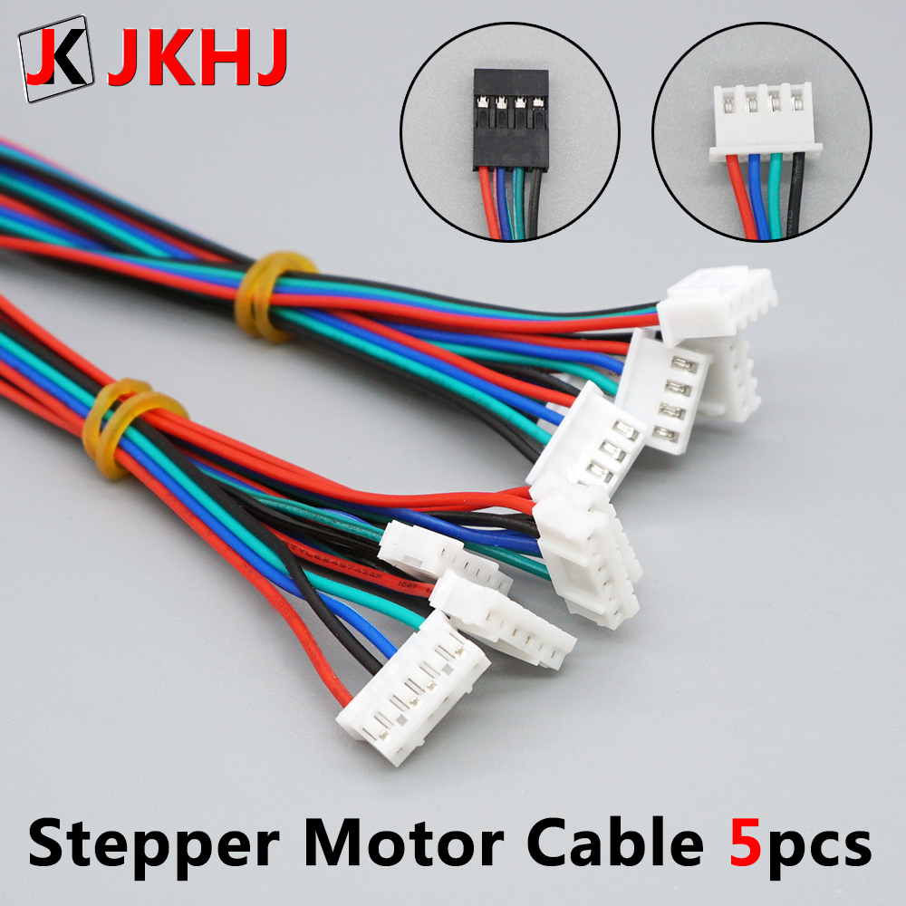 5Pcs 3D Printer Parts Stepper Motor cables 4pin to 6pin XH2.54 connector w RC 